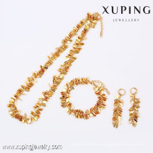 63795- Xuping venta caliente chapado en oro conjunto de joyas de moda para mujeres